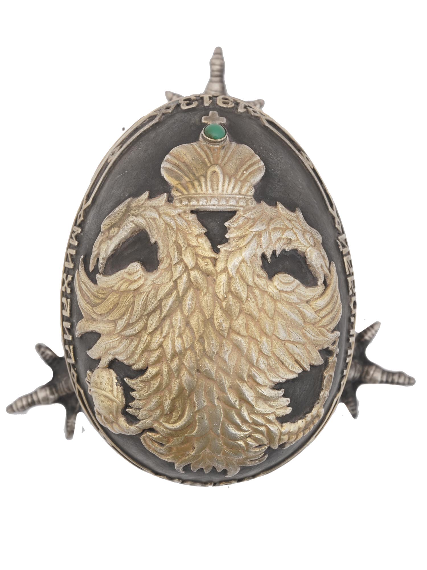 RUSSIAN 84 SILVER IMPERIAL STYLE EASTER EGG CASE PIC-6